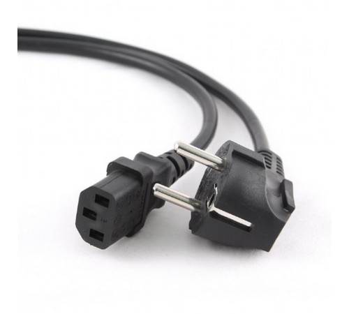 Кабель питания Cablexpert 1.8м, Schuko- C13, 6А, черный, с заземлением, пакет [PC-186]