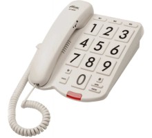 RITMIX RT-520 ivory Телефон проводной[повтор. набор, регулировка уровня громкости, световая индикац]
