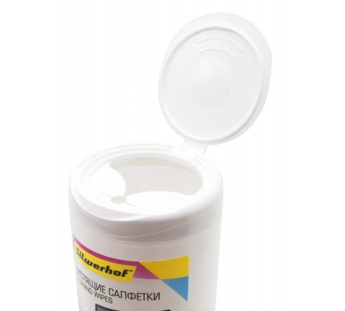 Салфетки Silwerhof 671214 для экранов мониторов/плазменных/ЖК телевизоров/ноутбуков туба 100шт влажных