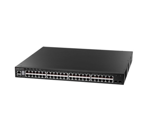 48 x GE + 2 x 10G SFP+ ports + 1 x expansion slot (for dual 10G SFP+ ports) L3 Stackable Switch, w/ 1 x RJ45 console port, 1 x USB type A storage port, RPU connector, Stack up to 4 units Edge-corE ECS4620-52T