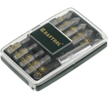 Набор KRAFTOOL "MINI - 2" Биты с магнитным адаптером в мини бит-боксе, 10 предметов [26130-H10]