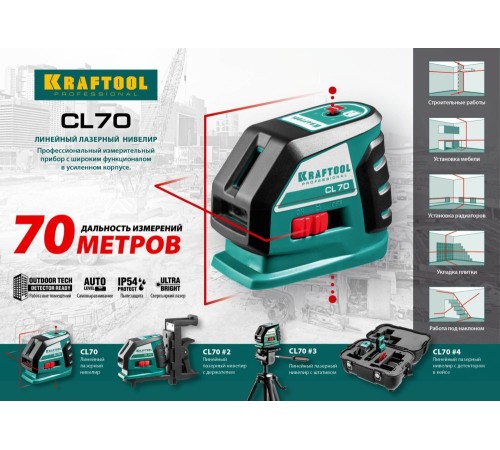 Лазерный нивелир Kraftool 34660 Лазерный нивелир Kraftool 34660