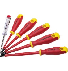 STAYER Набор "PROFI" "ELECTRO": Отвертки диэлектрические, тестер, 100-250В, Cr-V, 6шт [25145-H6_z01]