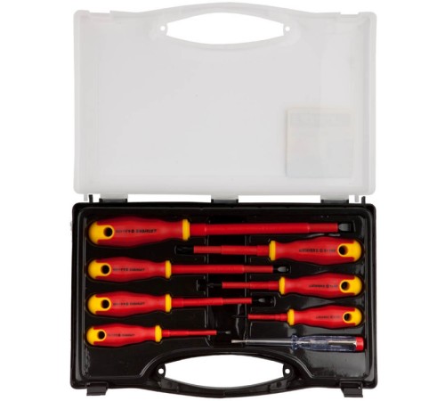 STAYER Набор "PROFI" "ELECTRO": Отвертки диэлектрические, тестер, 100-250В, Cr-V, 8шт [25145-H8_z01]