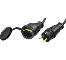Удлинитель силовой Stayer 55026-20 3x1.5кв.мм 1розет. 20м КГ без катушки черный