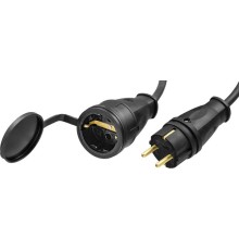 Удлинитель силовой Stayer 55026-10 3x1.5кв.мм 1розет. 10м КГ без катушки черный