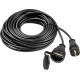 Удлинитель силовой Stayer 55026-20 3x1.5кв.мм 1розет. 20м КГ без катушки черный