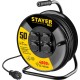 Удлинитель силовой Stayer 55076-50_z01 3x2.5кв.мм 4розет. 50м КГ катушка черный