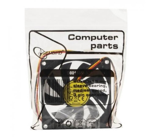 Вентилятор Gembird D8015SM-3 80x80x15, втулка, 3 pin, провод 30 см, OEM {100} Вентилятор Gembird D8015SM-3 80x80x15, втулка, 3 pin, провод 30 см, OEM {100}
