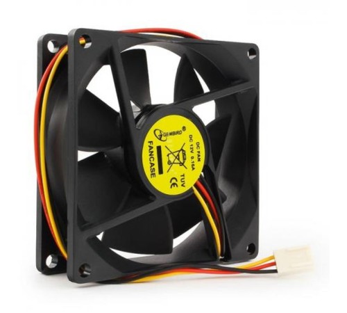 Вентилятор Gembird FANCASE 80x80x25, втулка, 3 pin, провод 30 см {100} Вентилятор Gembird FANCASE 80x80x25, втулка, 3 pin, провод 30 см {100}