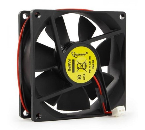 Вентилятор Gembird FANPS 80x80x25, втулка, 2 pin, провод 30 см {100} Вентилятор Gembird FANPS 80x80x25, втулка, 2 pin, провод 30 см {100}