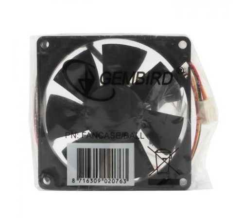 Вентилятор Gembird FANCASE/BALL 80x80x25, подшипник, 3 pin, провод 30 см {100} Вентилятор Gembird FANCASE/BALL 80x80x25, подшипник, 3 pin, провод 30 см {100}