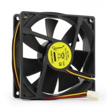 Вентилятор Gembird FANCASE2 92x92x25, втулка, 3 pin, провод 30 см {100} (033329)