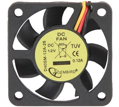 Вентилятор Gembird D40SM-12A-25 40x40x10, втулка, 3 pin, провод 25 см {400} Вентилятор Gembird D40SM-12A-25 40x40x10, втулка, 3 pin, провод 25 см {400}
