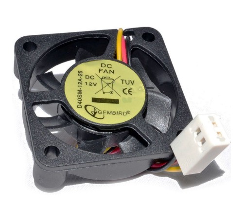 Вентилятор Gembird D40SM-12A-25 40x40x10, втулка, 3 pin, провод 25 см {400} Вентилятор Gembird D40SM-12A-25 40x40x10, втулка, 3 pin, провод 25 см {400}
