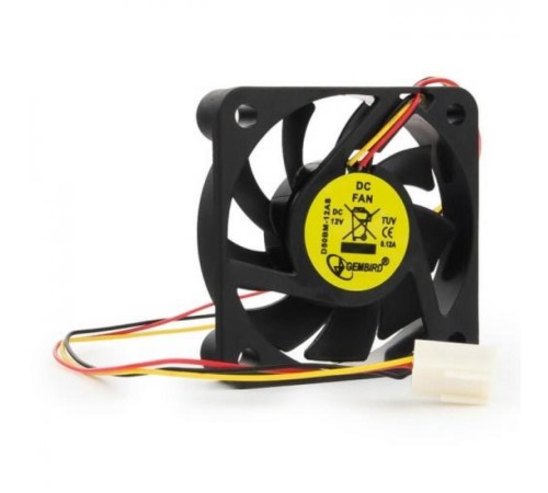 Вентилятор Gembird D50BM-12AS 50x50x10, подшипник, 3 pin, провод 25 см {400}