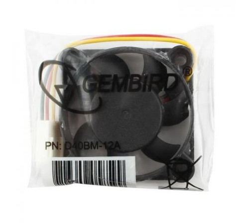 Вентилятор Gembird D40BM-12A 40x40x10, подшипник, 3 pin, провод 7 см {400} (058599) Вентилятор Gembird D40BM-12A 40x40x10, подшипник, 3 pin, провод 7 см {400} (058599)