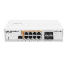 Коммутатор MikroTik CRS112-8P-4S-IN 8G 4SFP 8PoE+ управляемый