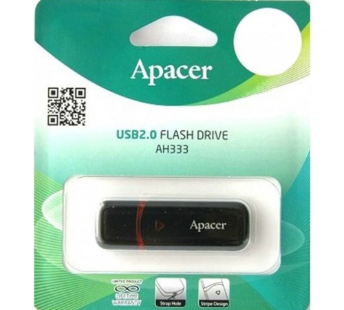 32GB Apacer AH333 USB Flash AP32GAH333B-1 USB 2.0, Black, (910424) RTL