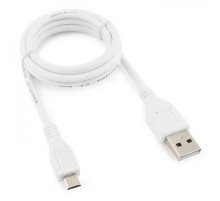 Кабель Cablexpert Кабель USB 2.0 Pro Cablexpert CCP-mUSB2-AMBM-W-1M AM/microBM 5P, 1м, экран, белый, пакет (082297) {200}