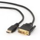 Кабель HDMI-DVI Gembird/Cablexpert CC-HDMI-DVI-6 (1.8м, 19M/19M, single link, черный, позол.разъемы, экран, пакет) (CC-HDMI-DVI-6)