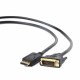 Кабель DisplayPort-DVI Cablexpert CC-DPM-DVIM-6, 1.8м, 20M/25M, черный, экран, пакет