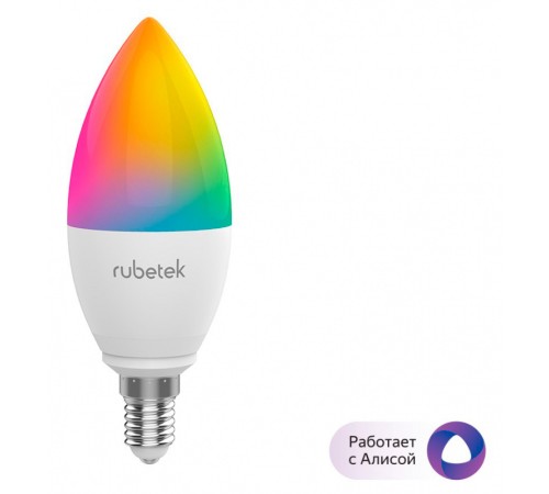 Умная лампа Rubetek RL-3104 Е14 5Вт 460lm Wi-Fi Умная лампа Rubetek RL-3104 Е14 5Вт 460lm Wi-Fi