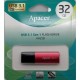 32GB Apacer AH25B USB Flash AP32GAH25BR-1 USB 3.1 Gen 1, Red/Black, Metal case, (916280) RTL