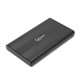 Внешний корпус 2.5" Gembird EE2-U2S-5, черный, USB 2.0, SATA, металл Gembird  {100}