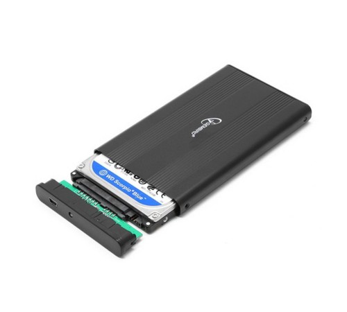 Внешний корпус 2.5" Gembird EE2-U2S-5, черный, USB 2.0, SATA, металл Gembird  {100}