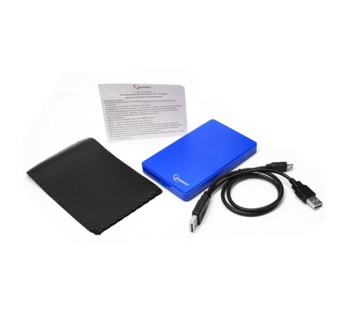 Внешний корпус 2.5" Gembird EE2-U2S-40P-B, синий, USB 2.0, SATA, пластик Gembird {100} (205540)