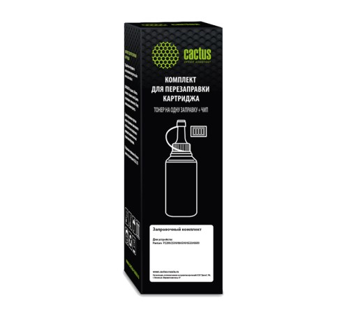 Тонер Cactus CS-RK-PC-211EV черный флакон 65гр. (в компл.:чип) для принтера Pantum P2200/2500/M6500/6550/6600