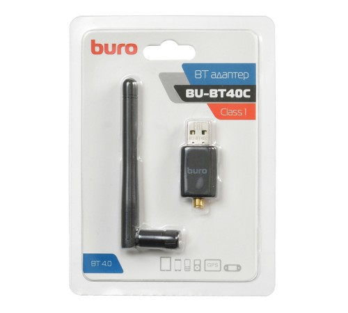 Адаптер USB Buro BU-BT40С Bluetooth 4.0+EDR class 1 100м черный Адаптер USB Buro BU-BT40С Bluetooth 4.0+EDR class 1 100м черный
