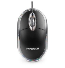 Мышь Гарнизон GM-100, USB, чип- Х, черный, 1000 DPI, 2кн.+колесо-кнопка
