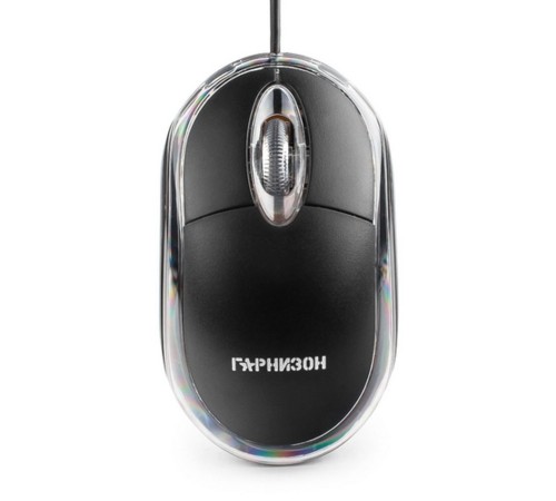 Мышь Гарнизон GM-100, USB, чип- Х, черный, 1000 DPI, 2кн.+колесо-кнопка