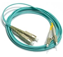 Патч-корд Lanmaster LAN-2LC-2SC/OM3-1.0 2x50/125 OM3 LC дуплекс-SC дуплекс 1м LSZH
