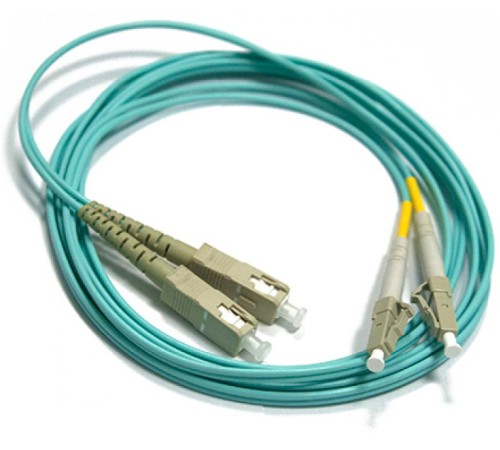 Патч-корд Lanmaster LAN-2LC-2SC/OM3-1.0 2x50/125 OM3 LC дуплекс-SC дуплекс 1м LSZH