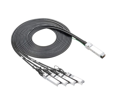 Кабель Fibertrade FT-QSFP+/4SFP+-CabP-AWG30-1M Кабель DAC copper cable (40G, QSFP+ to 4x10G SFP+, AWG30, 1м)