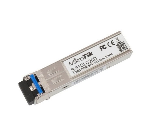 Трансивер MikroTik SFP module 1.25G SM 20km 1310nm Dual LC-connector (S-31DLC20D)