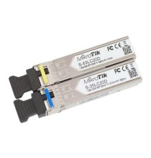 Трансивер MikroTik Pair of SFP modules, S-35LC20D (1.25G SM 20km T1310nm/R1550nm, Single LC-connector) + S-53LC20D (1.25G SM 20km T1550nm/R1310nm, Single LC-connector) (S-3553LC20D)
