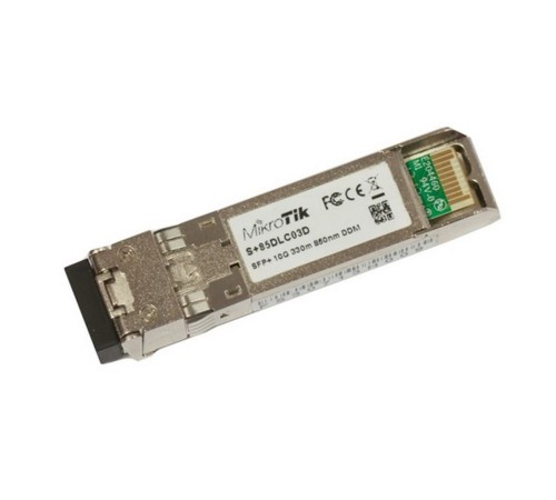 Трансивер MikroTik SFP+ module 10G MM 300m 850nm Dual LC-connector (S+85DLC03D) Трансивер MikroTik SFP+ module 10G MM 300m 850nm Dual LC-connector (S+85DLC03D)