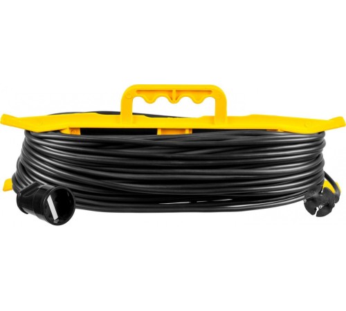 Удлинитель силовой Stayer 55018-50_z01 2x0.75кв.мм 1розет. 50м ПВС 10A пласт.рамка черный Удлинитель силовой Stayer 55018-50_z01 2x0.75кв.мм 1розет. 50м ПВС 10A пласт.рамка черный