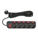 Сетевой фильтр Buro 500SH-5-SW-B 5м (5 розеток) черный (коробка)