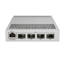 Коммутатор MikroTik Cloud Router Switch 305-1G-4S+IN with 800MHz CPU, 512MB RAM, 1xGigabit LAN, 4 x SFP+ cages, RouterOS L5 or SwitchOS (dual boot), metallic desktop case, PSU (CRS305-1G-4S+IN)