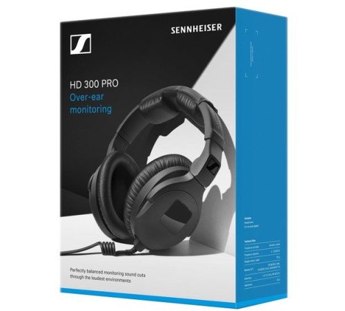 Гарнитура накладные Sennheiser HD 300 PRO 1.5м черный проводные оголовье (508288) Гарнитура накладные Sennheiser HD 300 PRO 1.5м черный проводные оголовье (508288)