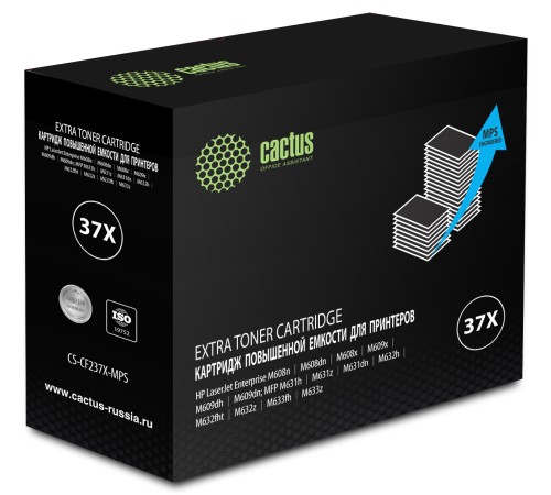 Картридж лазерный Cactus CS-CF237X-MPS CF237YX черный (50000стр.) для HP LJ M608n/M608dn/M609x/M631h/M631z/M632h