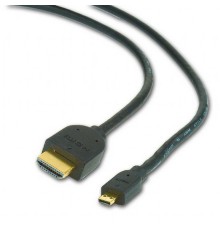 Кабель Cablexpert Кабель HDMI-microHDMI Cablexpert CC-HDMID-6 v1.3, 19M/19M, 1.8м, черный, позол.разъемы, экран, пакет (072854) {200}