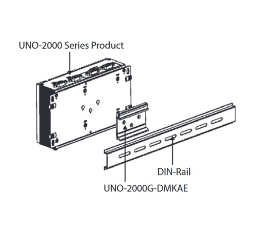Аксессуары Advantech UNO-2000G-DMKAE   Брекет (скоба) для монтажа компьютеров UNO-22**/23**/24** на DIN рейку