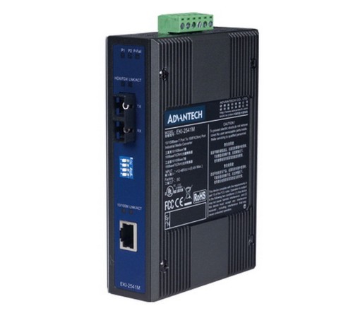 Модуль интерфейсный Advantech EKI-2541M-AE   Интерфейсный модуль 10/100T (X) to SC Multi-Mode Industrial Media Converter