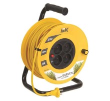 Сетевой удлинитель IEK Garden 30м (4 розетки) желтый/черный (пакет ПЭ)